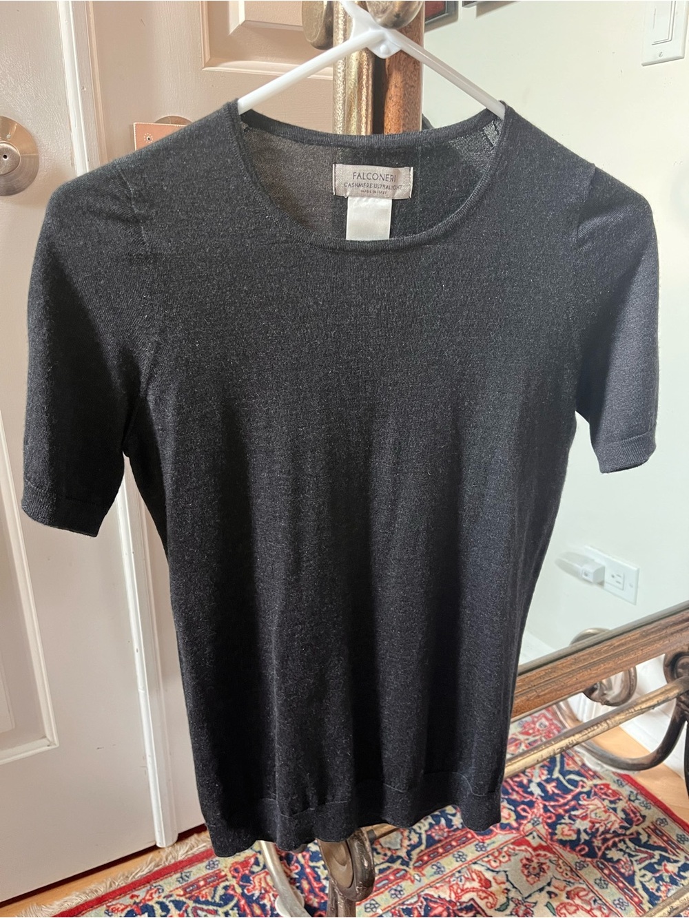 Bundle! Cashmere Old Money Dark Gray Top S & Wool Long Sleeve Taupe top M - Picture 2 of 7